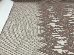 Beaded Embroidered Geometric Handmade Lace Fabric By The Yard