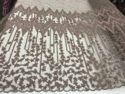 Beaded Embroidered Geometric Handmade Lace Fabric By The Yard -Luxtex Store beaded embroidered geometric handmade lace fabric by the yard 356738