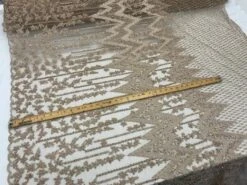 Beaded Embroidered Geometric Handmade Lace Fabric By The Yard -Luxtex Store beaded embroidered geometric handmade lace fabric by the yard 572372