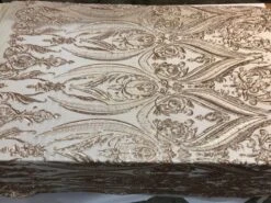 Beige Arabic Design Embroidered 4 Way Stretch Sequin Fabric Sold By The Yard -Luxtex Store beige arabic design embroidered 4 way stretch sequin fabric sold by the yard 820171