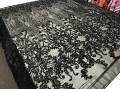 Black Luxury Design 4 Way Stretch Sequin Fabric By The Yard 15 Black Luxury Design 4 Way Stretch Sequin Fabric By The Yard -Luxtex Store black luxury design 4 way stretch sequin fabric by the yard 507532