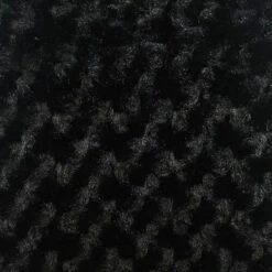 Black Rosebud Minky Fabric by the Yard