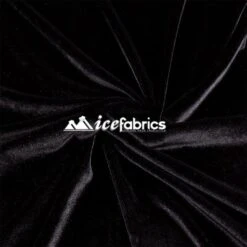 Black Velvet Fabric (15 Yards Bolt) Stretch Velvet Fabric