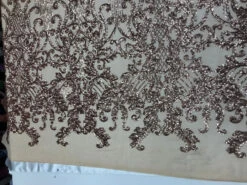 Blush Luxury Design Embroidered 4 Way Stretch Sequin Fabric Sold By The Yard -Luxtex Store blush luxury design embroidered 4 way stretch sequin fabric sold by the yard 242938