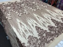 Blush Luxury Design Embroidered 4 Way Stretch Sequin Fabric Sold By The Yard -Luxtex Store blush luxury design embroidered 4 way stretch sequin fabric sold by the yard 270076