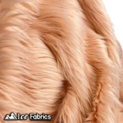 Luxtex Store 5 Blush Shaggy Mohair Faux Fur Fabric Wholesale (20 Yards Bolt)