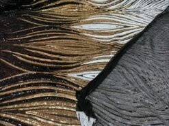 Bridal Black, Gold And White Embroider 4 Way Stretch Sequins Fabric By The Yard -Luxtex Store bridal black gold and white embroider 4 way stretch sequins fabric by the yard 960049