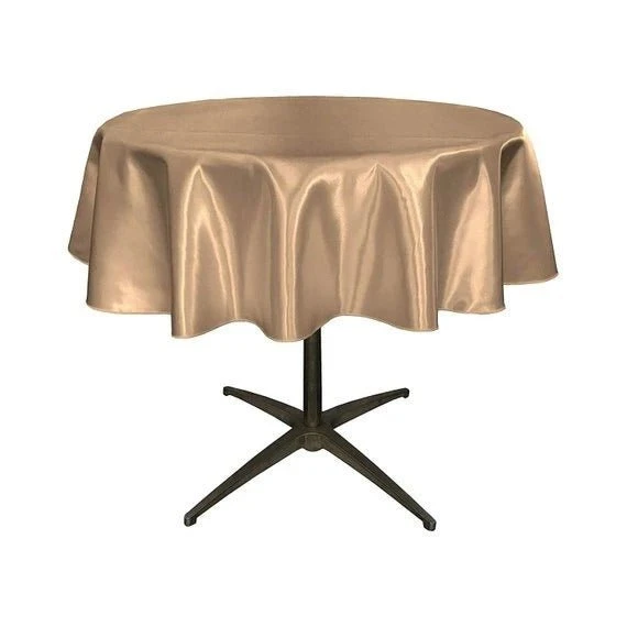 Bridal Satin Round 51-Inch, Wedding Prom Decoration Tablecloth Outdoor Birthday Party, DJ Party And Dining Table Decor 8 Bridal Satin Round 51-Inch, Wedding Prom Decoration Tablecloth Outdoor Birthday Party, DJ Party And Dining Table Decor - Image 6