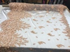 Bridal Wedding Beaded Mesh Lace Fabric