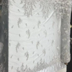 Bridal Wedding Beaded Mesh Lace Fabric 39 Bridal Wedding Beaded Mesh Lace Fabric -Luxtex Store bridal wedding beaded mesh lace fabric 764709