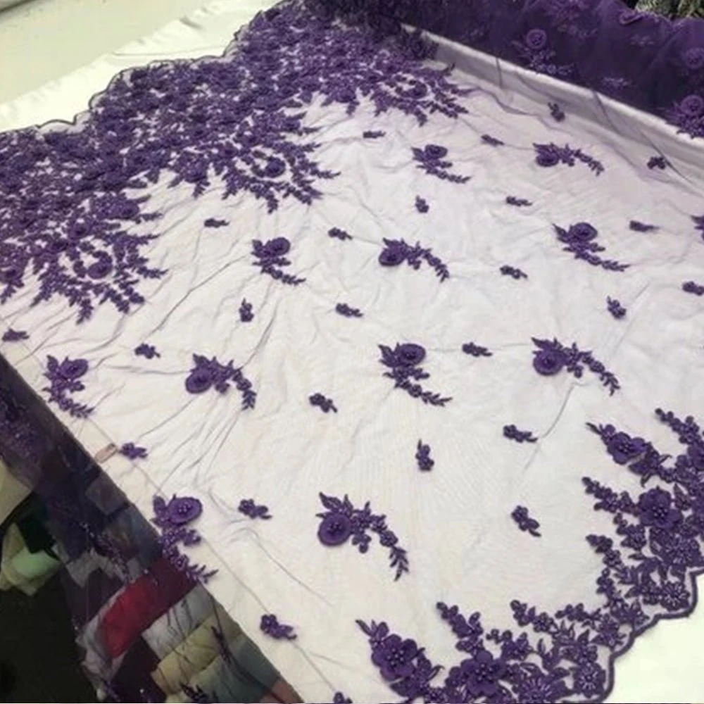 Bridal Wedding Beaded Mesh Lace Fabric 15 Bridal Wedding Beaded Mesh Lace Fabric - Image 13