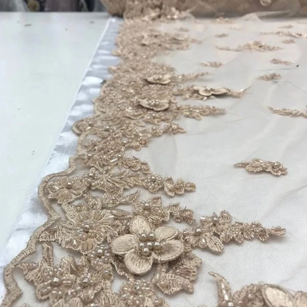 Bridal Wedding Beaded Mesh Lace Fabric 21 Bridal Wedding Beaded Mesh Lace Fabric - Image 19