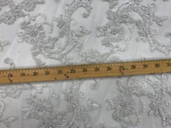 Bridal Wedding Dress Fabric - Beaded Mesh Lace -Luxtex Store bridal wedding dress fabric beaded mesh lace 171098