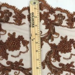 Bridal Wedding Dress Fabric - Beaded Mesh Lace -Luxtex Store bridal wedding dress fabric beaded mesh lace 208362