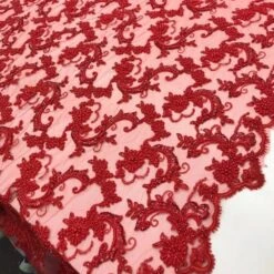 Bridal Wedding Dress Fabric - Beaded Mesh Lace -Luxtex Store bridal wedding dress fabric beaded mesh lace 212782