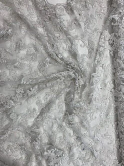Bridal Wedding Dress Fabric - Beaded Mesh Lace -Luxtex Store bridal wedding dress fabric beaded mesh lace 448746