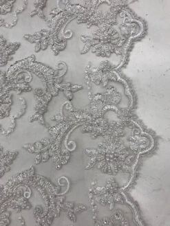 Bridal Wedding Dress Fabric - Beaded Mesh Lace -Luxtex Store bridal wedding dress fabric beaded mesh lace 550562
