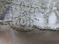 Bridal Wedding Silver Design Beaded Mesh Lace Fabric Sold By Yard 13 Bridal Wedding Silver Design Beaded Mesh Lace Fabric Sold By Yard -Luxtex Store bridal wedding silver design beaded mesh lace fabric sold by yard 268753