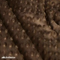 Brown Dot Bubble Minky Fabric By The Yard