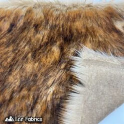 Brown Wolf Canadian Faux Fur Fabric Long Pile Fur Material -Luxtex Store brown wolf canadian faux fur fabric long pile fur material 214530