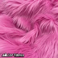 Luxtex Store 11 Bubble Gum Shaggy Mohair Faux Fur Fabric Wholesale (20 Yards Bolt)