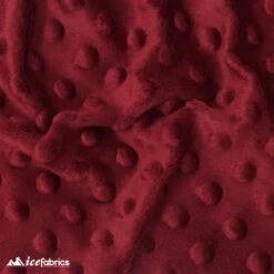Burgundy Dot Bubble Minky Fabric By The Yard -Luxtex Store burgundy dot bubble minky fabric by the yard 1