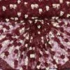 Burgundy Ivory Pearls Lace Beaded Fabric On Tulle For Bridal Fabric -Luxtex Store burgundy ivory pearls lace beaded fabric on tulle for bridal fabric 243103