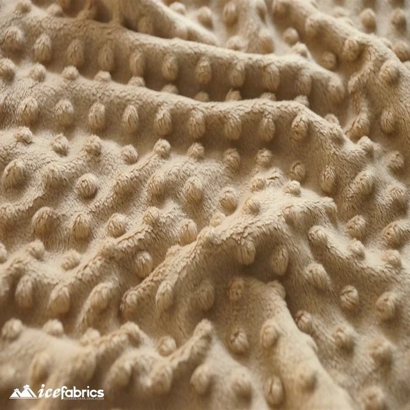 Camel Minky Dot Fabric 5 Camel Minky Dot Fabric - Image 3