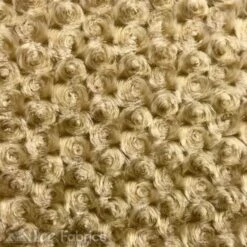 Camel Minky Rose Rosebud Fabric Blanket Fabric