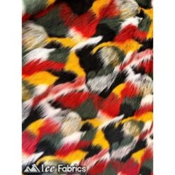 Canadian Multi Color Faux Fur Fabric By The Yard -Luxtex Store canadian multi color faux fur fabric by the yard 643542