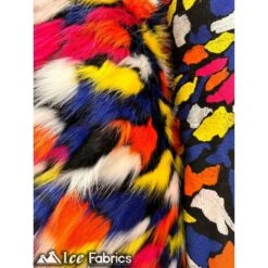Canadian Multi Color Faux Fur Fabric By The Yard -Luxtex Store canadian multi color faux fur fabric by the yard 760169