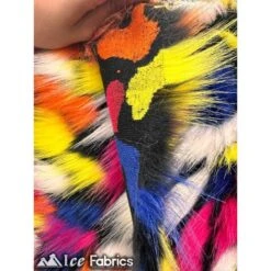 Canadian Multi Color Faux Fur Fabric By The Yard -Luxtex Store canadian multi color faux fur fabric by the yard 822339