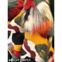 Canadian Multi Color Faux Fur Fabric By The Yard -Luxtex Store canadian multi color faux fur fabric by the yard 831291