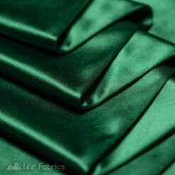 Casino 4 Way Stretch Silky Wholesale Hunter Green Satin Fabric