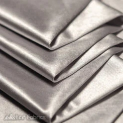 Casino 4 Way Stretch Silky Wholesale Silver Satin Fabric