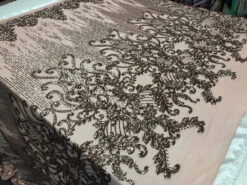 Champagne Luxury Design 4 Way Stretch Sequin Fabric By The Yard -Luxtex Store champagne luxury design 4 way stretch sequin fabric by the yard 717761