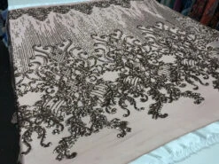 Champagne Luxury Design 4 Way Stretch Sequin Fabric By The Yard -Luxtex Store champagne luxury design 4 way stretch sequin fabric by the yard 938081