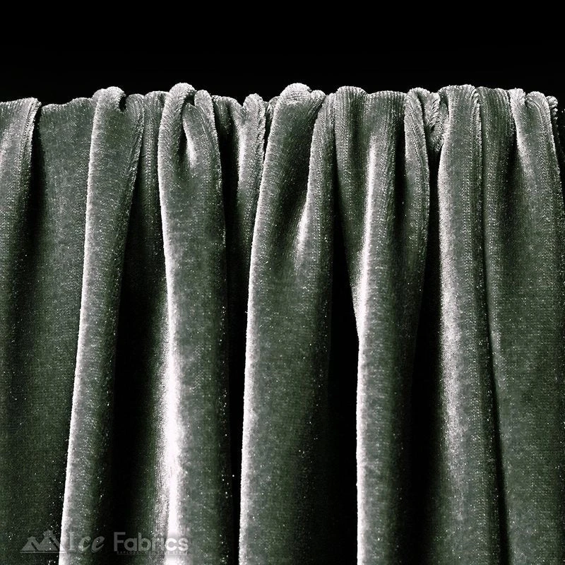 Charcoal Wholesale Velvet Fabric Stretch | 60" Wide 6 Charcoal Wholesale Velvet Fabric Stretch | 60" Wide - Image 4