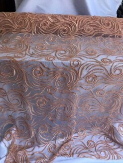 Coral Beaded Multi-Color Floral Bridal Mesh Lace Dress -Luxtex Store coral beaded multi color floral bridal mesh lace dress 629702