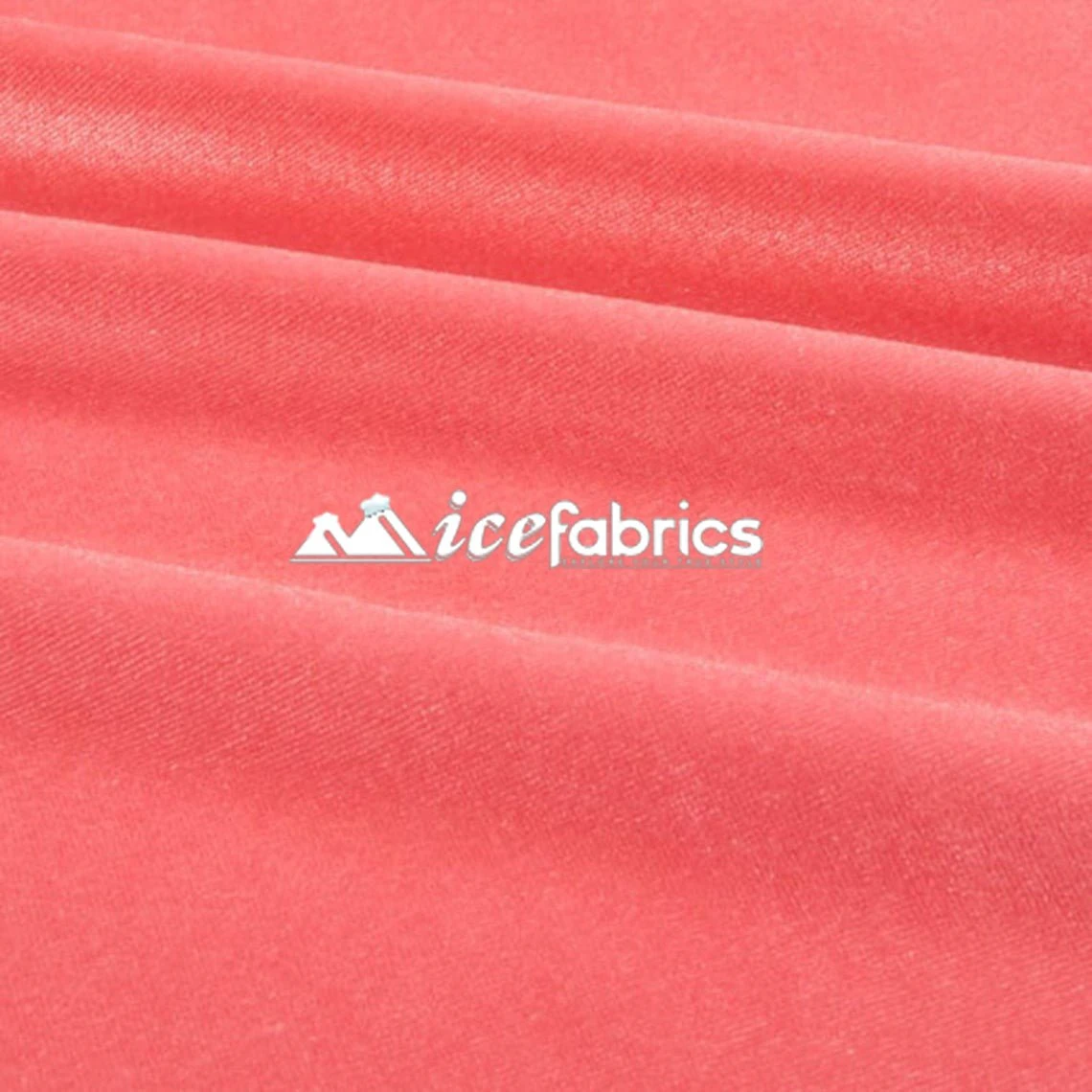 Coral Luxury Stretch Velvet Fabric _ Spandex Fabric 4 Coral Luxury Stretch Velvet Fabric _ Spandex Fabric - Image 2