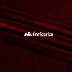 Cranberry Velvet Fabric By The Yard | 4 Way Stretch