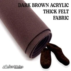 Dark Brown Acrylic Felt Fabric / 1.6mm Thick _ 72” Wide -Luxtex Store dark brown acrylic felt fabric 16mm thick 72 wide 957217