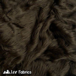 Dark Brown Shaggy Mohair Faux Fur Fabric Wholesale (20 Yards Bolt)
