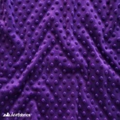 Dark Purple Dimple Polka Dot Minky Fabric / Ultra Soft /