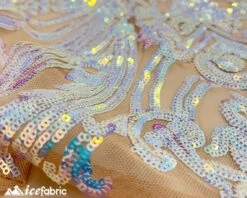 Diba Baby Blue Geometric Stretch Sequin Fabric / Lace Fabric -Luxtex Store diba baby blue geometric stretch sequin fabric lace fabric 801903