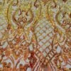 Diba Orange Geometric Stretch Sequin Fabric / Mesh Lace Fabric -Luxtex Store diba orange geometric stretch sequin fabric mesh lace fabric 218894