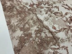 Dusty Rose Sequin Floral Bridal Fabric / Beaded Fabric / 3D Lace Fabric -Luxtex Store dusty rose sequin floral bridal fabric beaded fabric 3d lace fabric 929640