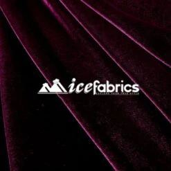 Eggplant Luxury Stretch Velvet Fabric _ Spandex Fabric