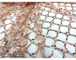 Embroidered Beaded Fabric Geometric Sequin Lace -Luxtex Store embroidered beaded fabric geometric sequin lace 453630