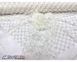 Embroidered Beaded Fabric Geometric Sequin Lace -Luxtex Store embroidered beaded fabric geometric sequin lace 483307